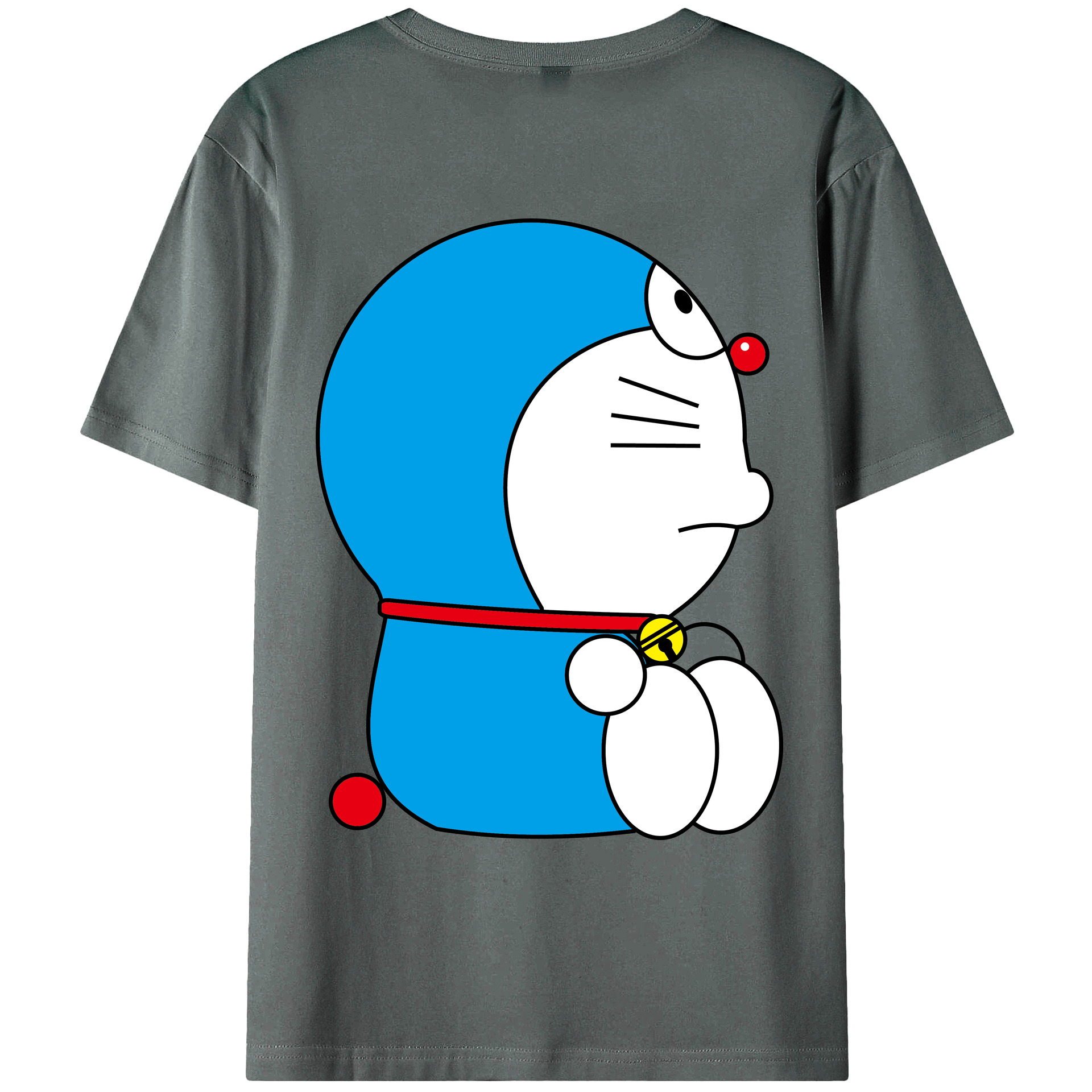 （画像用） ドラえもん Doraemon 綿100％ メンズ半袖Tシャツ（バックプリント） 通気性